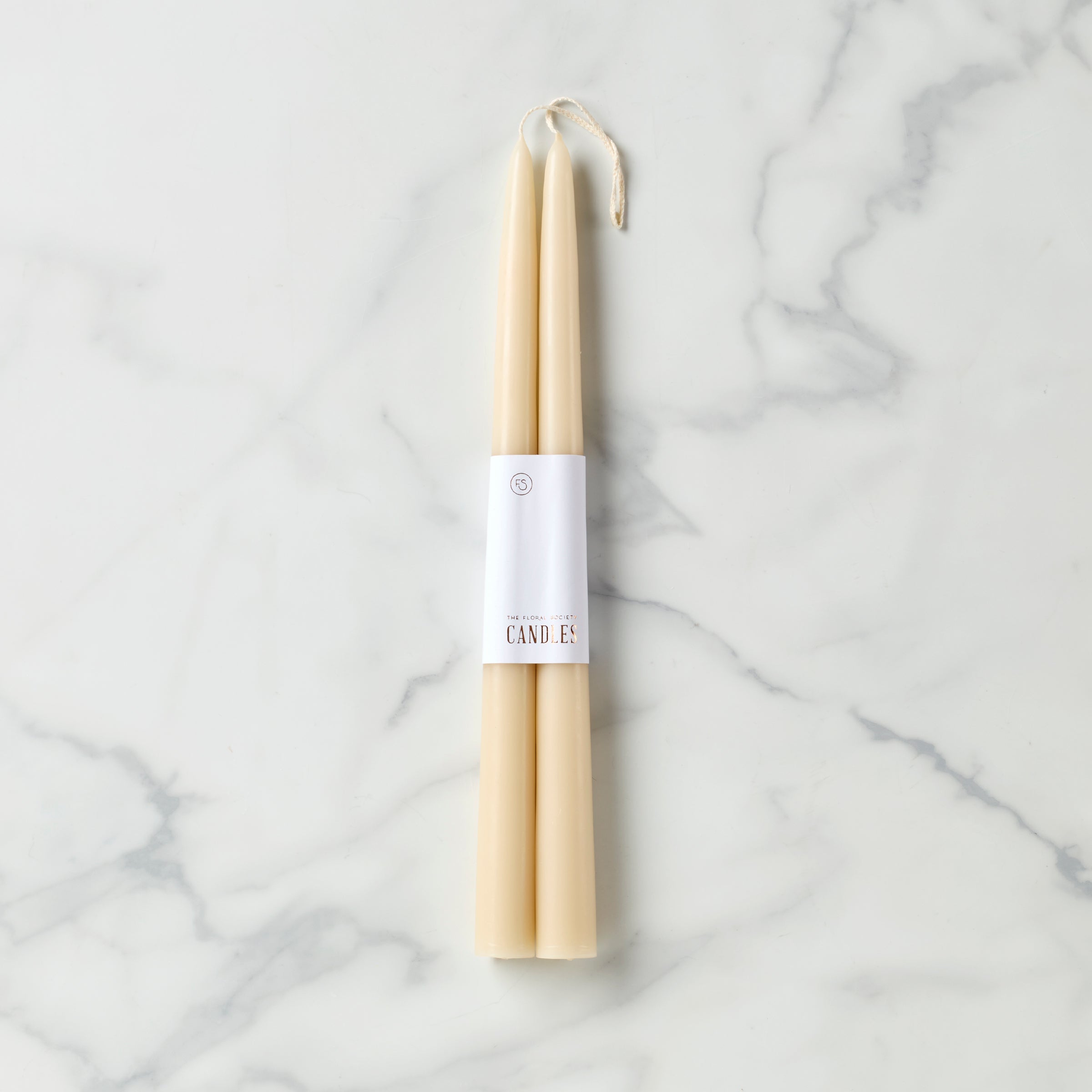 Dipped Parchment 12" Taper Candle, Set of 2