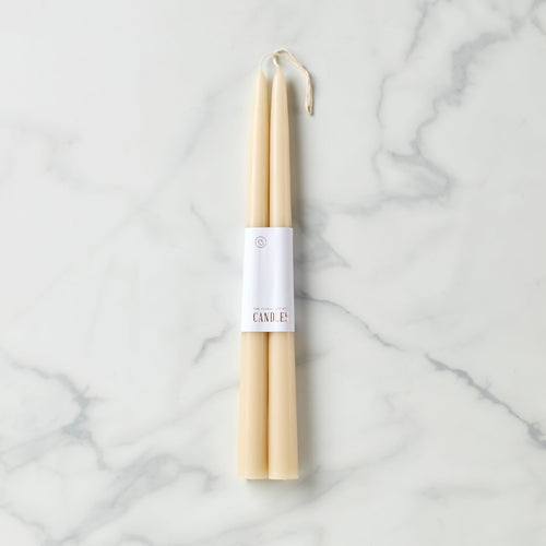 Dipped Parchment 12" Taper Candle, Set of 2